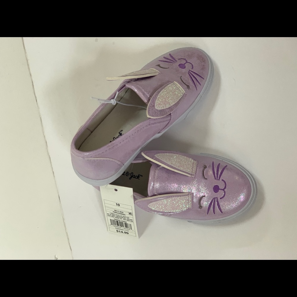Purple bunny sneakers